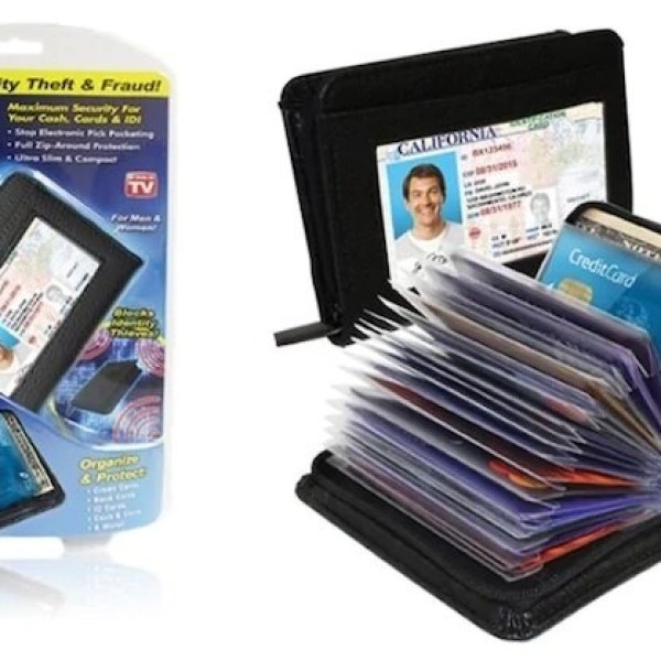 Portofel pentru carduri cu sistem anti scanare