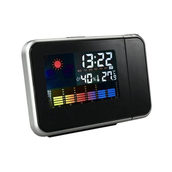 Ceas digital cu termometru, indicator umiditate si proiectie ora