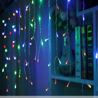 Instalatie LED tip franjuri 12m, de exterior, multicolora